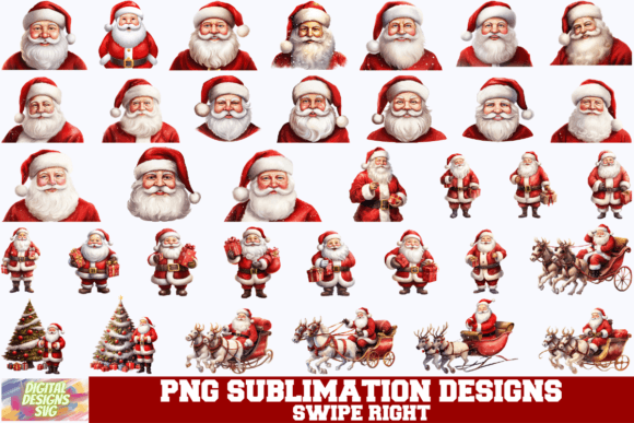 Santa Claus PNG |Santa Claus Sublimation Gráfico Artesanato Por DigitalDesignsSVGBundle