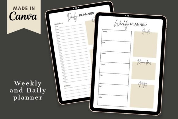 Planner Template Graphic KDP Interiors By Templates by amleyy