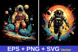 Astronaut Sublimation T-shirt Design Illustration Graphiques AI Par sumon758 3