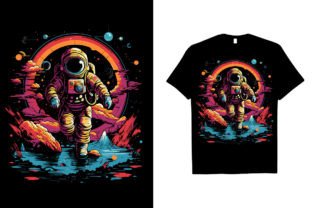 Astronaut T-shirt Design Airplane Tshirt Illustration Illustrations AI Par sumon758 3