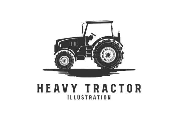 Heavy Farm Tractor Machine Icon Graphic Logos By AFstudio87
