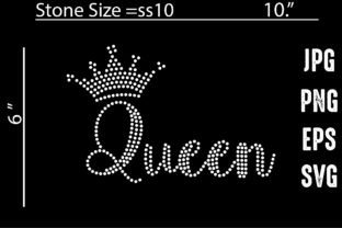 Queen Rhinestone Template Design Graphic Crafts By Vector Art