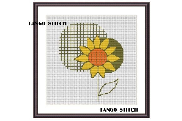Sunflower Easy Cross Stitch Pattern Graphic Cross Stitch Patterns By Tango Stitch