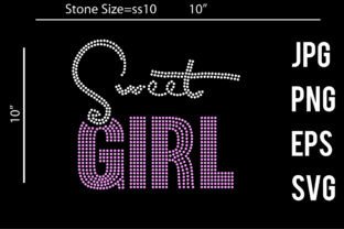 Sweet Girl Rhinestone Template Design Gráfico Artesanato Por Ragib