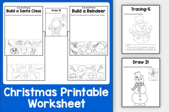 Christmas Fine Motor Skills Worksheets Graphic K By TheStudyKits