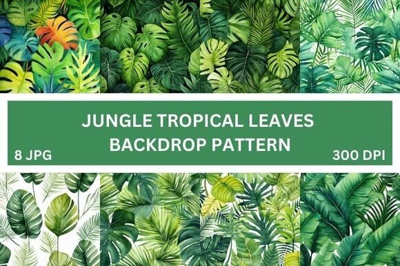 Jungle Tropical Leaves Backdrop Pattern Graphic Backgrounds By Creative River