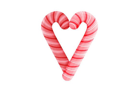 Red Heart Candy Canes Christmas Craft Cut File By Creative Fabrica Crafts