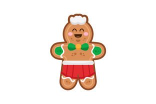 Gingerbread Noël Fichier de Découpe pour les Loisirs créatifs Par Creative Fabrica Crafts 1