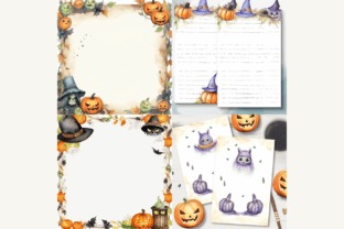 Ai Prompt for Halloween Notebook Pages Graphic Coloring Pages & Books By Digital Delight 5