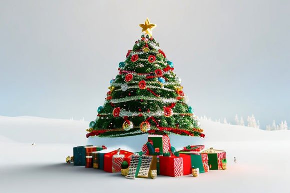 Christmas Tree Ai Background Graphic AI Illustrations By Core leads