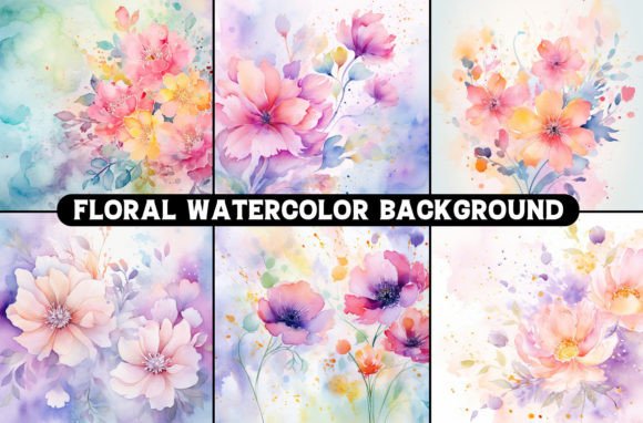 Floral Watercolor Background Graphic AI Graphics By Background Graphics illustration