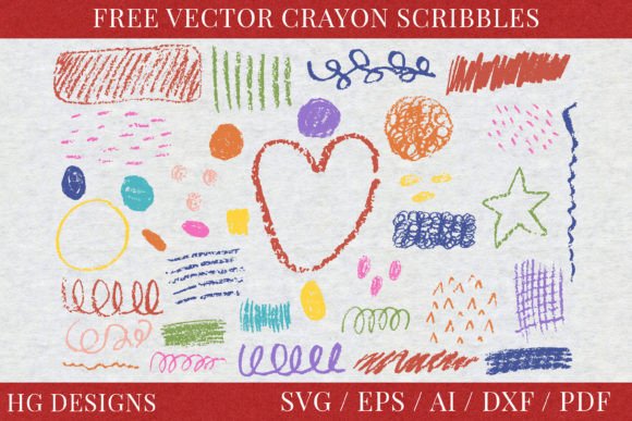 Free Vector Crayon Scribbles Illustration Illustrations Imprimables Par HG Designs