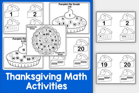 Thanksgiving Pumpkin Pie Smash Math Game Grafik Vorschule Von TheStudyKits