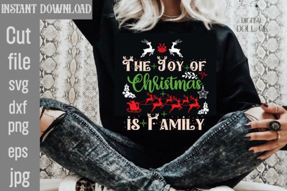 The Joy of Christmas is Family SVG Grafik T-shirt Designs Von SimaCrafts