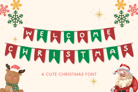 Welcome Christmas Decorative Font By AquariiD