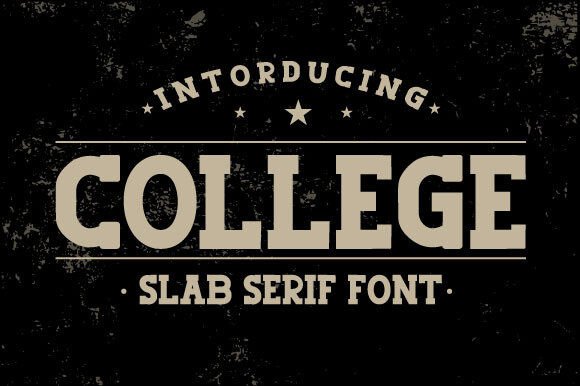 College Slab Serif Font By BlackCraft