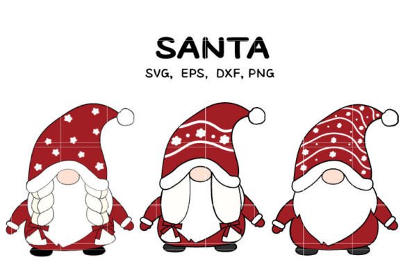 Santa SVG Santa Gnome Cut File Grafik Druckbare Illustrationen Von Likeme Ideas