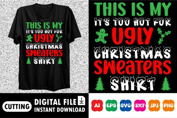 Christmas Sweaters Shirt Gráfico Diseños de Camisetas Por Vision Art