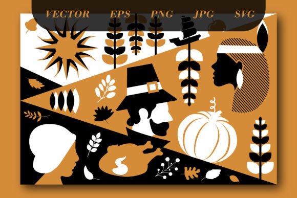 Thanksgiving Day People Graphic Illustrations By barsrsind