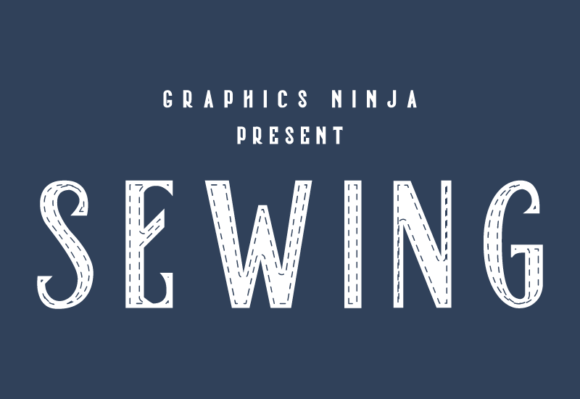 Sewing Decorative Font By GraphicsNinja