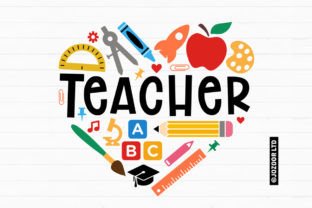 Teacher Heart Back to School SVG Graphic Crafts By Jozoor 1