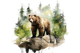 Bear Watercolor Paintings Collection Graphic Illustrations By Andreas Stumpf Designs 9
