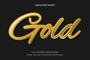 Text Effect Gold Word Font Style Graphic Layer Styles By pixellardesign