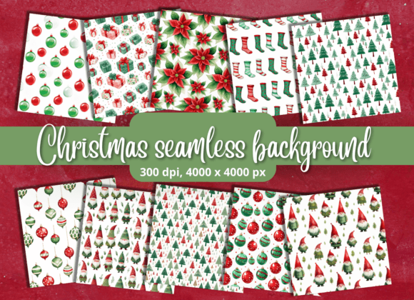 Christmas Seamless Pattern Background Graphic Patterns By AnetArtStore