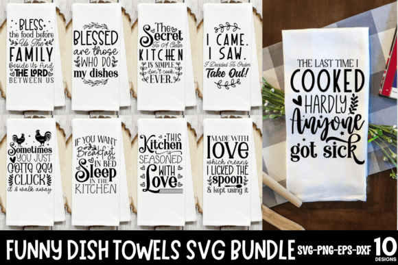 Dish Towel Svg Bundle Graphic Crafts By CraftArt
