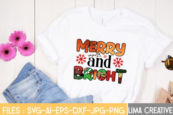 Merry and Bright SUblimation PNG Graphic Crafts By Lima Creative