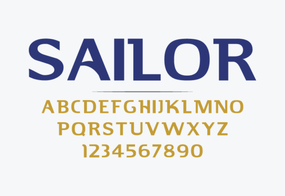 Sailor Polices Sans Sérif Police Par GraphicsNinja