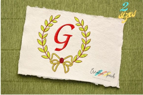 The Letter “g” Embroidery Design Wedding Monogram Embroidery Design By Creative Touch