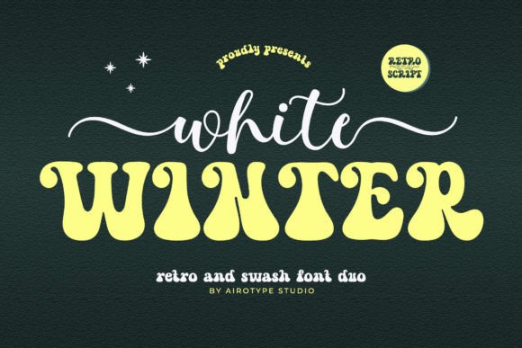 White Winter Display Font By airotype