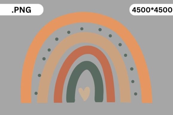 Boho Rainbow Gráfico Ilustrações para Impressão Por NyDesign