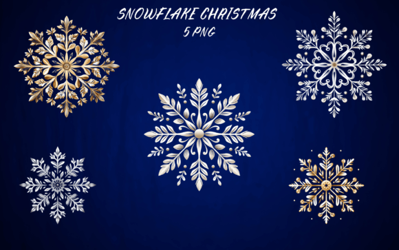 Christmas Snowflake Sublimation Bundle Gráfico Ilustraciones Imprimibles Por NESMLY