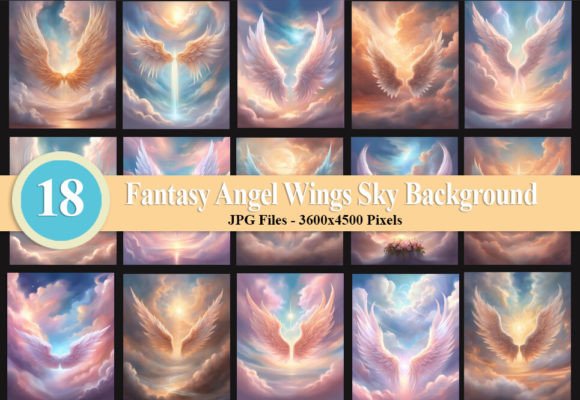 Fantasy Angel Wings Sky Background Cloud Graphic Backgrounds By Felicitube