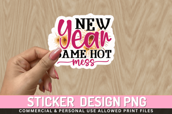 New Year Same Sticker Design Graphic Illustrations By Regulrcrative