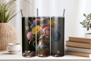 3D Flowers Tumbler Wrap Design Graphic Crafts By Shopdrop 1