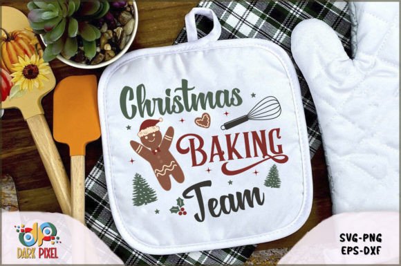 Christmas Baking Team SVG Gráfico Artesanato Por Dark Pixel