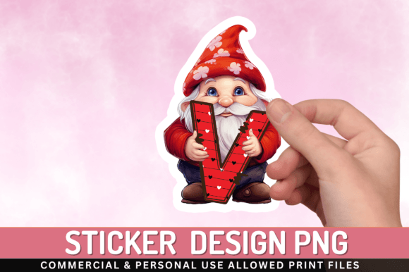 Gnome Love Sticker Design Graphic Illustrations By Regulrcrative