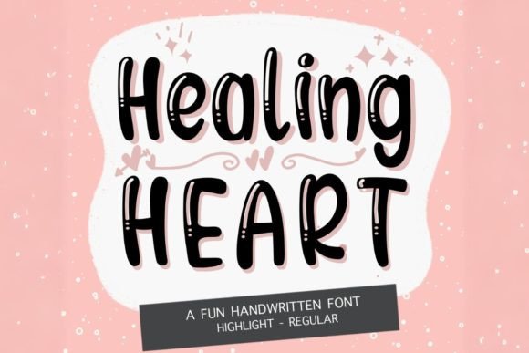 Healing Heart Display-Schriftarten Schriftart Von TheBlessier