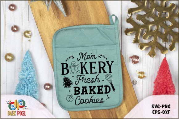 Mom' Bakery Fresh Baked Cookies SVG Gráfico Artesanato Por Dark Pixel