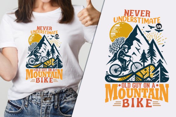 Mountain Bike Classy Tee Design Graphic T-shirt Designs By imkhaliid