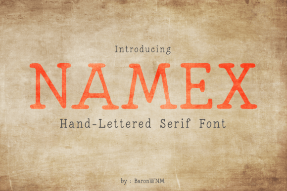 Namex Slab Serif Font By BaronWNM