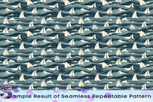 Seamless Waves Pattern Art Graphic AI Patterns By ElevenZeroTwo 4