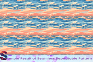 Seamless Waves Pattern Art Graphic AI Patterns By ElevenZeroTwo 5