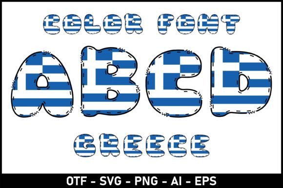 Greece Farb-Schriftarten Schriftart Von Veil