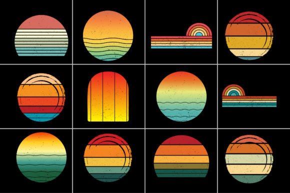 Grunge Sunset Retro Vintage Background Graphic Backgrounds By T-Shirt Design Bundle