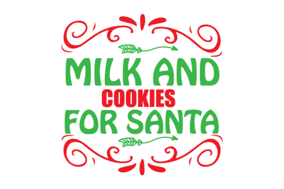 Milk and Cookies for Santa Svg Graphic Crafts By Craft Carnesia