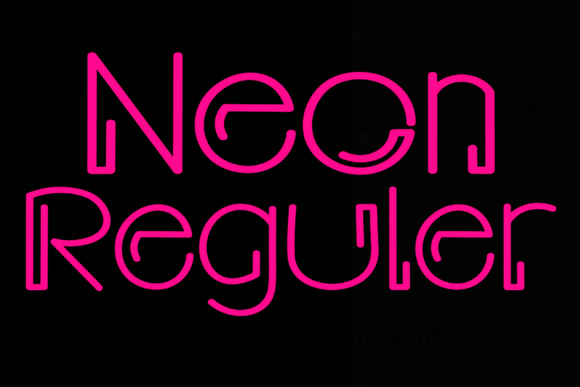 Neon Reguler Sans Serif Font By RR Studio